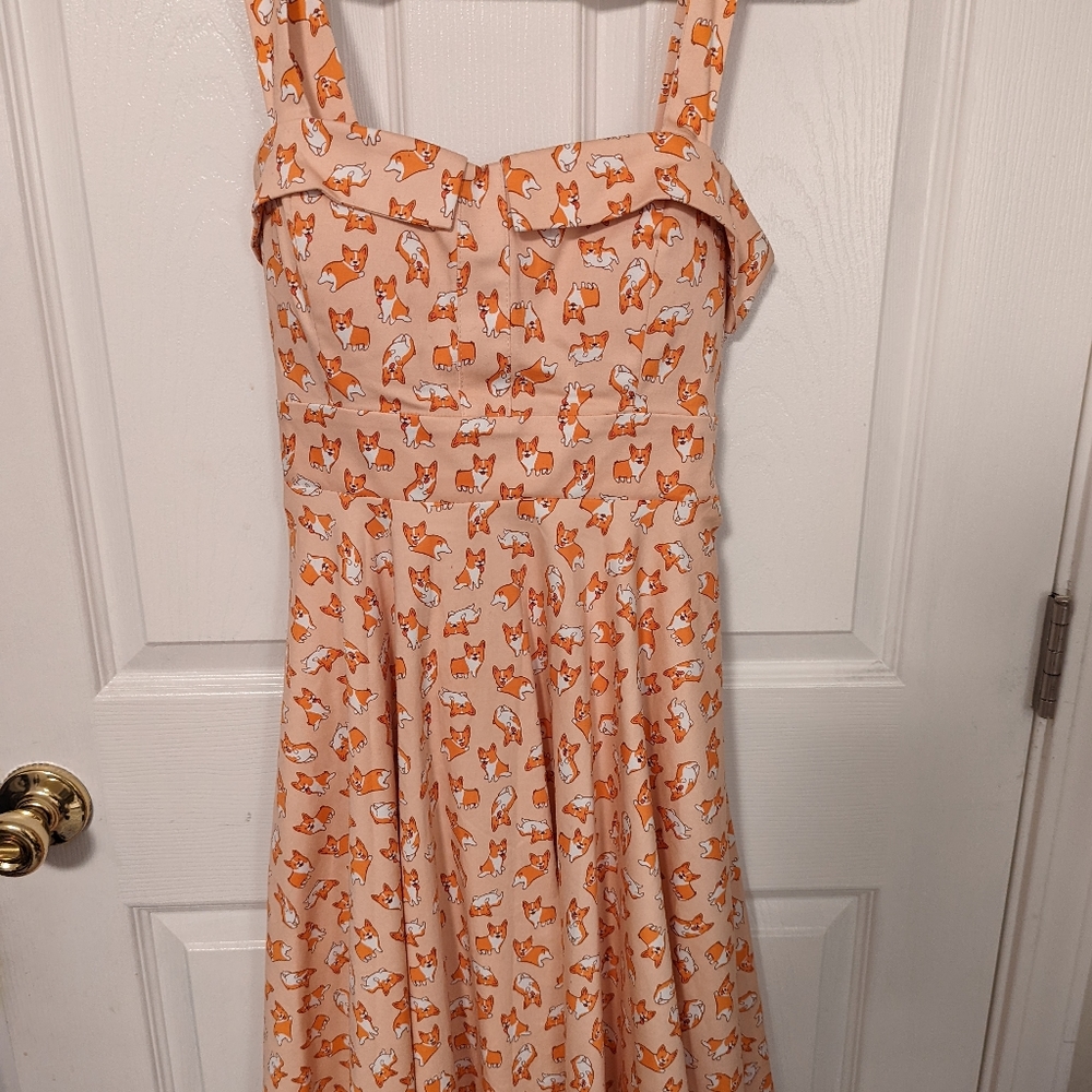 Corgi Print 50s Style Dress